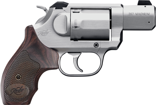 Kimber Mfg, Inc 3400021CA K6S *CA Compliant DA/SA 357 Mag 6 Shot 2" Brushed Stainless Steel Barrel & Cylinder, Brushed Stainless Stainless Steel Frame, Diamond Checkering Grip, Exposed Hammer