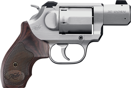 Kimber Mfg, Inc 3400021CA K6S *CA Compliant DA/SA 357 Mag 6 Shot 2" Brushed Stainless Steel Barrel & Cylinder, Brushed Stainless Stainless Steel Frame, Diamond Checkering Grip, Exposed Hammer