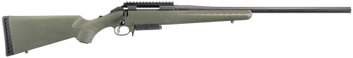 Ruger 26973 American Predator Full Size 6.5 Creedmoor 3+1 22" Matte Black Threaded Barrel, Matte Black Picatinny Rail Steel Receiver, Moss Green Fixed Synthetic Stock
