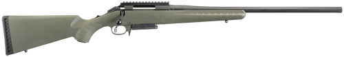 Ruger 26973 American Predator Full Size 6.5 Creedmoor 3+1 22" Matte Black Threaded Barrel, Matte Black Picatinny Rail Steel Receiver, Moss Green Fixed Synthetic Stock