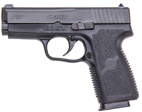 Kahr Arms KP9094N P *CA Compliant 9mm Luger Caliber with 3.60" Barrel, 7+1 Capacity, Black Finish Frame, Serrated Matte Black Stainless Steel Slide, Polymer Grip & TruGlo Night Sigts
