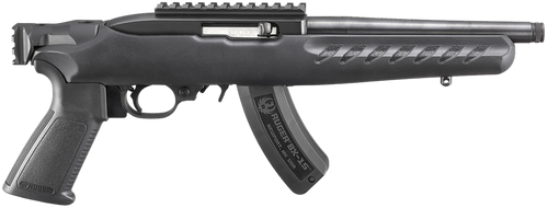 Ruger 4938 22 Charger  22 LR 15+1 8" Black Steel/Threaded Barrel, Matte Black Ergonomic Polymer Grip, Features Picatinny Rail w/Intergrated QD Cup