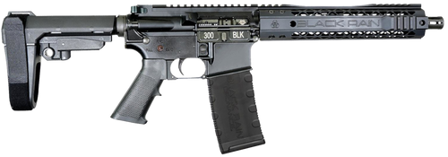 Black Rain Ordnance  Spec15  300 Blackout 30+1 10.50" Black Nitride Steel Barrel, 10" M-LOK Handguard, Black Anodized Aluminum Picatinny Rail Receiver, Tactical SBA3 Brace, Black G.I. Grip