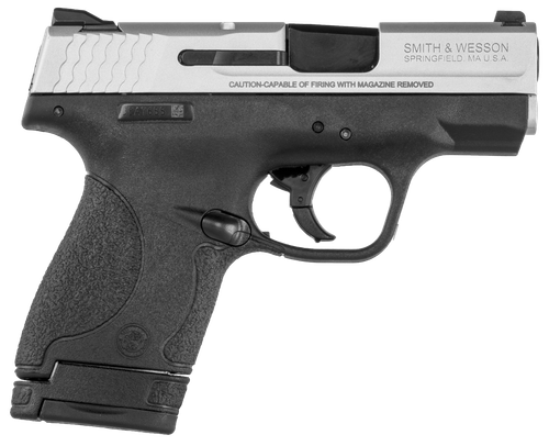Smith & Wesson 13219 M&P Shield Micro-Compact Frame 9mm Luger 7+1/8+1, 3.10" Black Armornite Stainless Steel Barrel, Cerakote Serrated Aluminum Slide, Matte Black Polymer Frame, Thumb Safety