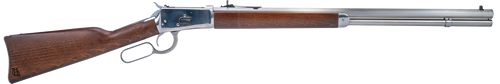 Heritage Mfg H9204524F9 92 Ranch Hand 45 Colt (Long Colt) 12rd 24" Stainless Polished Octagon Barrel, Polished Stainless Steel Receiver, Fixed Hardwood Stock