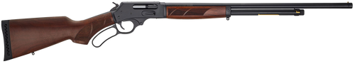 Henry H018G410 Side Gate  Full Size 410 Bore Lever 2.50" 6+1 24" Blued Steel Barrel, Blued Drilled & Tapped Steel Receiver, Fixed American Walnut Wood Stock, Right Hand
