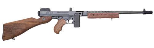 Thompson T110SH 1927A-1 Deluxe 45 ACP Caliber with 18" Barrel, 10+1 Capacity (Stick), Blued Metal Finish, American Walnut Stock Horizontal Wood Grip Right Hand