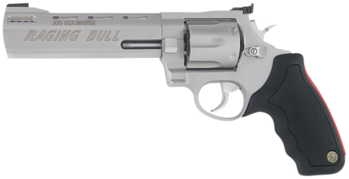 Taurus 2444069 444 Raging Bull 44 Rem Mag 6rd 6.50" Stainless Black Rubber Grip