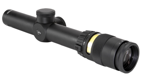 Trijicon 200052 AccuPoint  Black Hardcoat Anodized 1-4x 24mm 30mm Tube Illuminated Amber Triangle Post Reticle
