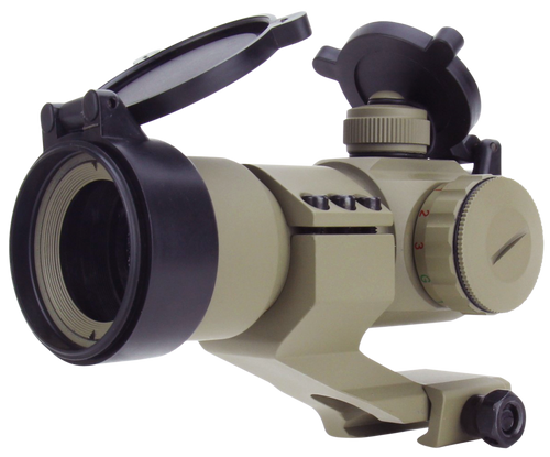 TacFire RD004T 1x30 Dual Illuminated Red/Green Dot Sight  Tan 1 x 30 mm 2 MOA Dot