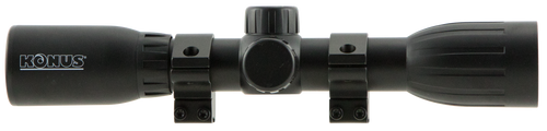 Konus 7350 KonusFire  Matte Black 4x32mm 1" Tube 30/30 Reticle Includes Mounting Rings