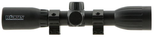 Konus 7350 KonusFire  Matte Black 4x32mm 1" Tube 30/30 Reticle Includes Mounting Rings