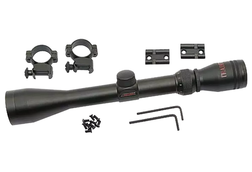 Traditions A1171 Muzzleloader Scope Pack 3-9x 40mm Duplex Reticle Matte Black Includes Medium Rings & 2 Piece Base