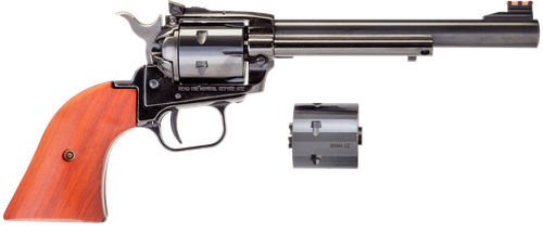 Heritage Mfg RR22MB6AS Rough Rider  22 LR 22 WMR 6 Shot 6.50" Black Barrel, Cylinder & Frame, Cocobolo Grips