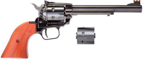 Heritage Mfg RR22MB6AS Rough Rider  22 LR 22 WMR 6 Shot 6.50" Black Barrel, Cylinder & Frame, Cocobolo Grips