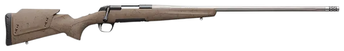 Browning 035514297 X-Bolt Western Hunter Long Range 300 PRC 3+1 26" MB Matte Blued Spider Webbed Flat Dark Earth Cerakote Hard Core Fiber-Fusion with Adjustable Comb Stock Right Hand (Full Size)