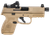 FN 66100801 509 Compact Tactical 9mm Luger  4.32" Threaded Barrel, 10+1 ,  Flat Dark Earth ,  Night Sights ,  Manual Safety Includes Viper Red Dot
