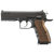 Tanfoglio IFG TFSTOCKI9SF Defiant Stock I 9mm Luger Caliber with 4.50" Barrel, 16+1 Capacity, Overall Black Finish Steel, Picatinny Rail/Beavertail Short Frame, Serrated Slide & Wood Grip