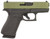 Glock PX4350204BAYOU G43X  Sub-Compact Frame 9mm Luger 10+1 3.41" Black GMB Barrel, Lime Green Cerakote Serrated Steel Slide, Black Cerakote Polymer Frame w/Beavertail, Ambidextrous