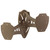 SKULL HOOKER DUAL SHOULDER MOUNT BRN