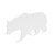 B/C AR500 3/8" SILHOUETTE BEAR WHT