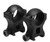 VISM 1" Hunter Rings Black 1.3" Height