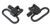 Deluxe Locking Swivel Set 1"  Black