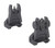 MEPRO Flip Backup Sights 2DR/1DF Blk