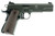 GSG GSG2210M1911G 1911  22 LR 10+1 5" Threaded Barrel, OD Green Serrated Slide, OD Green Zinc Alloy w/Beavertail Frame, Double Diamond Walnut Grip