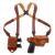 Galco MCII250 Miami Classic II Shoulder System Size Fits Chest Up To 56" Tan Leather Harness Fits Sig P229 Fits Sig P226 Fits Sig P228 Right Hand