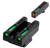 TruGlo TG13WA4PC TFX Pro  Black | Green Tritium & Fiber Optic Orange Outline Front Sight Green Tritium & Fiber Optic Rear Sight