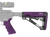 Hogue 15655 OverMolded 2-Piece Kit Purple OverMolded Rubber Black Synthetic Collapsible for AR-15, M16, M4