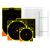 Birchwood Casey 38102 Sharpshooter Stand & Target Kit Standing Paper Black/Yellow 1 Frame/4 Targets