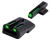 TruGlo TG131NT4 TFO  Green/Tritium/Fiber Optic Front Sight-Green/Tritium/Fiber Optic Rear Sight 1911 Officer/Commander