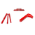 Cross Armory CRG4OKRD 3 Piece Kit  Extended Compatible w/Glock Gen4 Red Anodized Steel/Aluminum Pistol