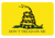 TekMat TEKR17GADSDEN Gadsden Flag Cleaning Mat Black/Yellow Rubber 11"x17" Snake/"Don't Tread On Me"