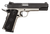 Rock Island 51447 Rock Standard FS 45 ACP Caliber with 5" Barrel, 8+1 Capacity, Nickel Finish Steel Beavertail Frame, Serrated Black Parkerized Steel Slide & Black Rubber Grip