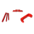 Cross Armory CRGOKRD 3 Piece Kit  Extended Compatible w/Glock Gen1-3 Red Anodized Steel/Aluminum