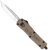 CobraTec Knives SWTPFS3TNS FS-3 We The People Small 2.75" OTF Tanto Plain Aluminum Cerakoted D2 Steel Blade, Tan "We The People" Aluminum Handle