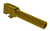 Rival Arms RA20G201E Precision V1 Match Grade 9mm Luger Compatible w/Glock 19 Gen3-4, 4.02" Fluted Gold PVD Stainless Steel
