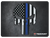 TekMat TEKR20PUNISHER  Ultra 20 Cleaning Mat Black/White/Blue Rubber 15"x20" Blue Line Punisher Skull