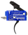 TriggerTech X43SBB33NNC Competitive Independence Pro Curved Two-Stage Trigger, Blue & White Engraved Flag Housing, Fits AR-15