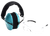 Pyramex VGCOMBO410 Low-Profile Combo Kit  Scratch Resistant Clear Lens & Frame with Rubber Temple Tips Powder Blue Low-Profile Earmuffs