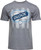 Glock AP96205 Blue Line Tee  Gray Ringspun Cotton/Polyester Short Sleeve Small