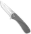 Outdoor Edge VX130A Razor VX1 EDC 3" Folding Plain Satin 420J2 SS Blade, Gray Anodized Aluminum Handle