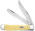 Case 30114 Trapper  Folding Clip Point/Spey Plain Mirror Polished Carbon Steel Blade/Smooth Yellow Synthetic Handle