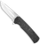 Outdoor Edge VX530A Razor VX5 EDC 3" Folding Plain Satin 420J2 SS Blade, Black Carbon Fiber/G10 Handle