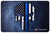 TekMat TEKR17PUNISHERBL Punisher Blue Line Cleaning Mat Black/White/Blue Rubber 11"x17" Blue Line Punisher Skull