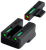 TruGlo TGTG13NV2PC TFX Pro  Green Tritium & Fiber Optic Orange Outline Front Sight Green Tritium & Fiber Optic Rear Sight