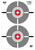 Birchwood Casey BC-37207 EZE-Scorer  Double Bullseye Hanging Paper 12" x 18" Gray/Red 10 Pack